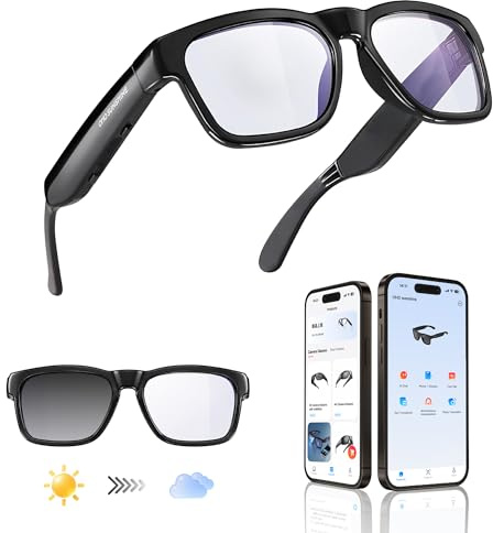 OhO Sunshsine Lunettes de soleil AI avec Bluetooth Audio avec 10 heures de lecture, traduction ChatGPT et lunettes à oreilles ouvertes résistantes à l'eau