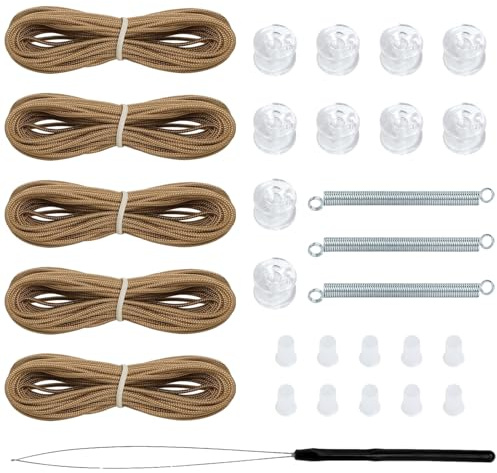 Pleated RV Sunshade Repair Kit - Window Blind Cord Tab Replacement Set, Plastic Construction, Fast Food Function, Floor