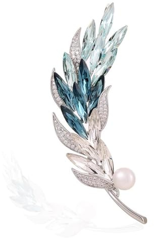 SSyang Alfileres Para Mujer, Broche Con Diamantes de Imitación, Bufanda, Ropa, Broche Para Mujer, Adecuado Para Bufandas, Chaquetas, Vestidos, Regalos de Fiesta (Azul)