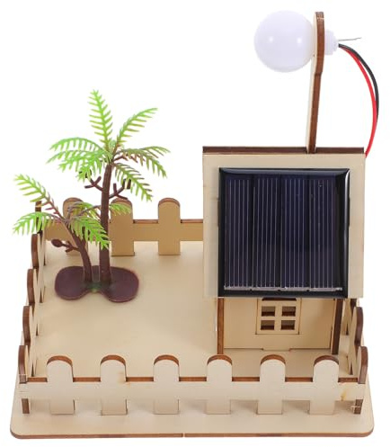 VICASKY Lampada da Giardino Solare Educativo per Ragazzo Ragazza Pannello Solare, Kit Fai da Te in Legno e Plastica per Esperimenti Scientifici di Fisica e Decorazione Casa