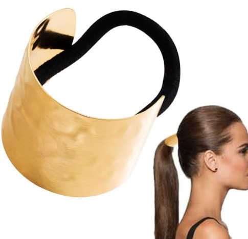 Pony Cuff Pferdeschwanz Manschette Haargummis Metall Pony Halter Elastisch
