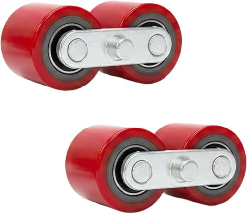 2PCS Galets De Transpalette Avec Roues PU 70 x 80mm Et Support Métal