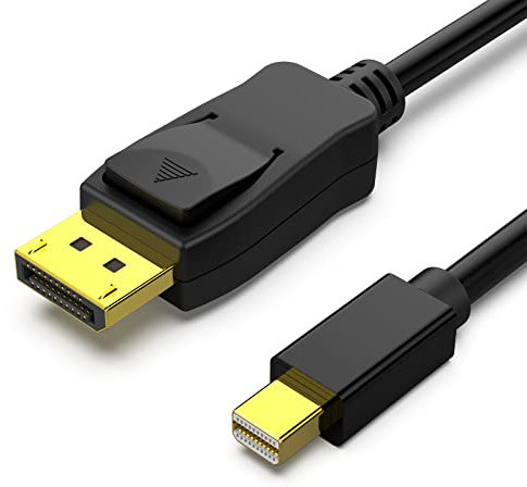 BENFEI Mini DisplayPort to DisplayPort 1.8 Meter Cable, Mini DP(Thunderbolt Compatible) to DP Male to Male Cable Gold-Plated Cord, Supports 4K@60Hz, 2K@144Hz