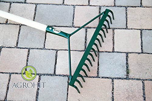 RASTRELLO GIARDINO RASTRELLO 16 denti con manico 130 cm Rastrello Fieno Rastrelli Rastrello
