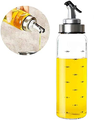 XiaoShenLu Aceiteras Antigoteo Cristal, Dispensador Aceite, Oliva y Vinagre Recipiente Aceite Para Cocina,Vinagrera,Aceiteras, 500ml