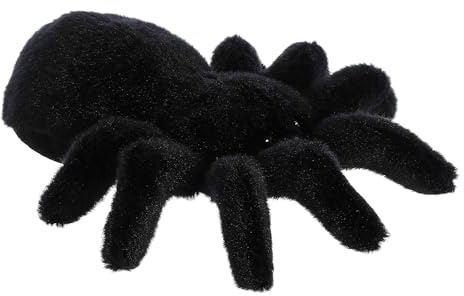 Aurora® Adorable Mini Flopsie™ Tod Tarantula™ Stuffed Animal - Mini Companions Ready for Playful Adventures - for Kids All Ages, Toddlers, Adults, and Families - Black 8 Inches