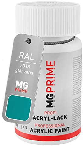 MG PRIME RAL 5018 Türkisblau/Turquoise blue glänzend Lackstift 50 ml schnelltrocknend