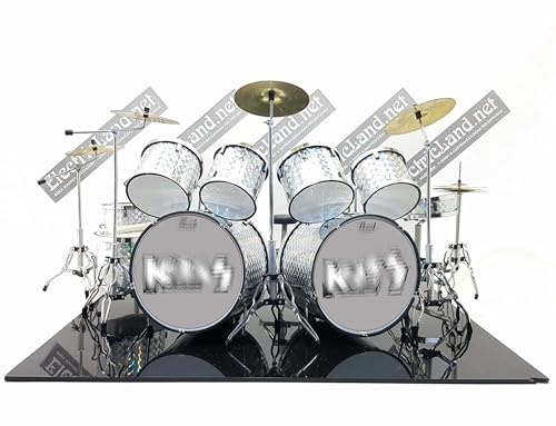 Mini Drum kit 40 cm tribute miniature rock model scale 1:4 collectible size dolls set batteria modellino da collezione
