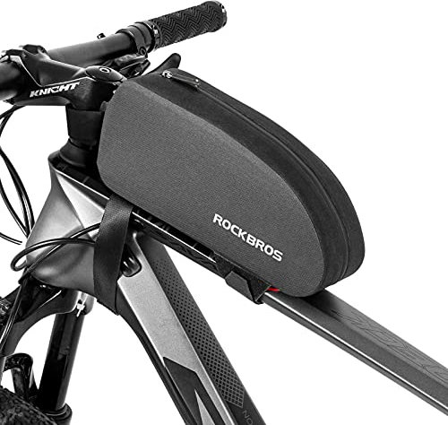 ROCKBROS Fahrrad-Oberrohrtasche, Fahrradtasche für Vorderrahmen, wasserdicht, Fahrradtasche, Handytasche, Fahrradzubehör, Tasche für Mountainbike, Rennrad