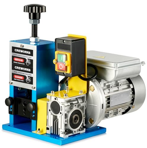 CREWORKS Elektrische Kabelabisoliermaschine 180W Kabelschälmaschine 1,5-25mm Automatische 5-Kanal Kabel Abisoliermaschine Abisolierzange Abisolierwerkzeug Kupferdraht Recycling