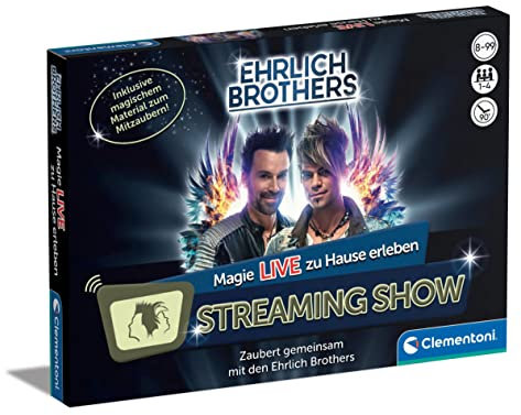 Clementoni Ehrlich Brothers Streaming Show - Live-Zaubershow für Zuhause inkl. Zubehör zum Mitzaubern, für Zauberer ab 8 Jahren 59272