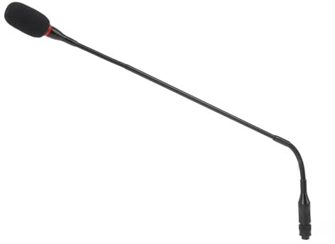 Schwanenhalsmikrofon, 59 cm, 4 Löcher, Flexibles Kondensatormikrofon aus Aluminiumlegierung für Besprechungen, Videokonferenzen