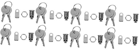 Hemobllo 8sätze Tubular Lock Für Schrank Und Möbel Robuste Nockenschlösser Mit Schlüssel Für Tischvitrinen Akten Und Serverschränke Korrosionsbeständig Vielseitig Einsetzbar