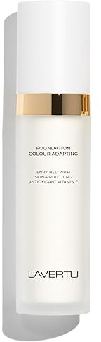 Lavertu, Farbanpassende Foundation mit Antioxidant Vitamin E, Anti-Aging Eigenschaften, Vegan, Parfümfrei, Tierversuchsfrei, Natürliches, sanftes Finish, Nachfüllsystem, 1 x 30ml (Hell)