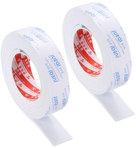 PATIKIL Ruban en Mousse Isolante de 1-3/8 Largeur x 1/5 Épaisseur x 6,6 Pieds, 2 Rouleaux de Bande Adhésive EVA pour l'Isolation des Tuyaux, des Portes et des Fenêtres, Couleur Blanche