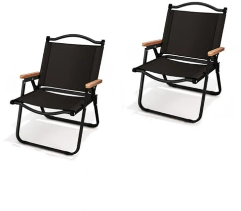 Klapptische und Stühle für den Außenbereich, Grill, Campingtisch, zusammenklappbarer quadratischer Tisch, Picknicktische und Stühle, L Schwarz, 2 Stück