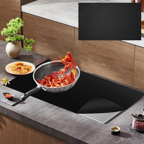 Trukafie 52x61cm Protector Vitroceramica, Tapa Para Vitroceramica(magnética), Protector Placa Induccion, Protector Vitroceramica Induccion Antideslizantes para Cocina Reutilizables (52 x 78cm)