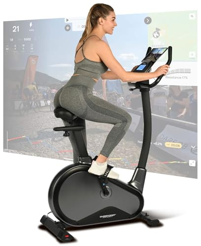 Christopeit Ergometer Heimtrainer EM 8000 – Induktionsbremse, 32 Widerstandsstufen, 12 kg Schwungmasse, Bluetooth & Kinomap, ergonomisch & leise, 21 Programme, LCD, bis 150kg & 210cm
