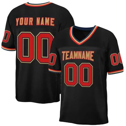KONG JIMFAN Personalisiertes American Baseball Trikot,Individuell Bedruckt Namen Nummer & Logo,Football Kostüm Für Kinder/Erwachsene Unisex Sporttrikot Funktional Kleidung Trikot(4-8)