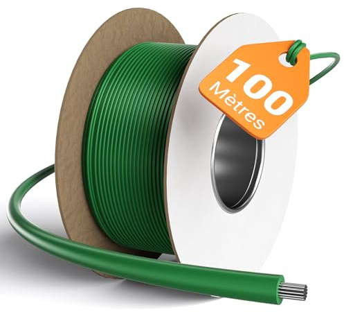 Wiltec Robot Lawnmower Boundary Wire, 100m Durable Copper-Coated Aluminium Wire, Adapts to All Garden Layouts, Perfect for Robotic Lawnmowers