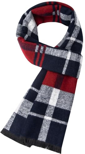 Kotashion Herren Winterschal Modischer Business Karo schal Warmer Weicher und Hautfreundlicher Herrenschal Geschenke für Männer