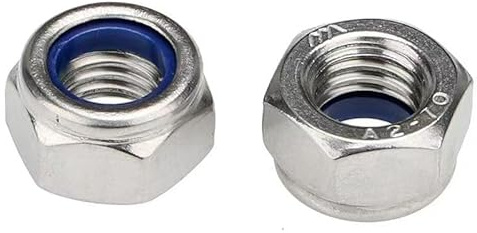 2 tuercas hexagonales M22 de nailon autobloqueante insertadas de acero inoxidable 304 M22-2.5 tuercas autoadhesivas