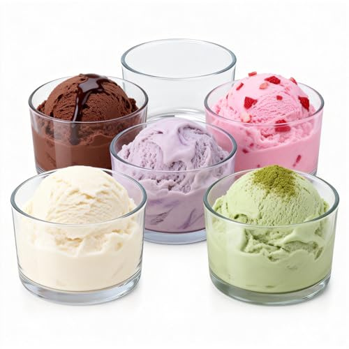 ASOPFYUM Dessertgläser 6er Set 120ml – Glas Dessertschalen & Parfaitbecher, Transparent, Mini Eisbecher für Pudding, Joghurt, Tiramisu & Mousse, Dessertschalen