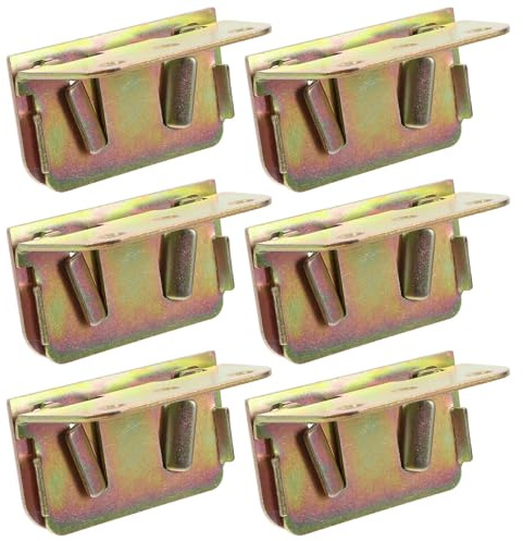 INOOMP 6 Piezas Soporte de Viga de Cama U-shaped de Hierro Ganchos para Barra, Fácil Desmontaje y Estabilidad para Barandillas de Cama