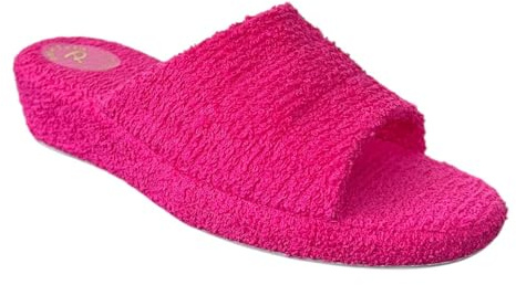 Patrizia Azzi Ciabatta Donna in Spugna di Cotone, Fucsia, Leggera e Traspirante, Pantofola Estiva per Casa Mare e Piscina (Fucsia, 38, Sistema Taglie Calzature EU, Adulto, Donna, Numero, Media, 38)