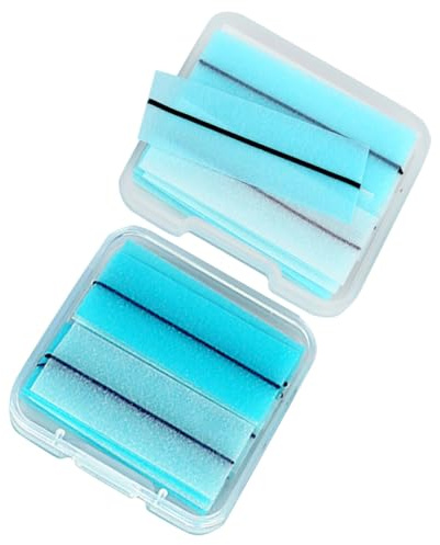 GALPADA Strisce Adesive per Ciglia Finte Blu Colla in Gel Confortevole per Sostituire L'eyeliner 2 Scatole da 40 Strisce per Applicazione Rapida e Sicura
