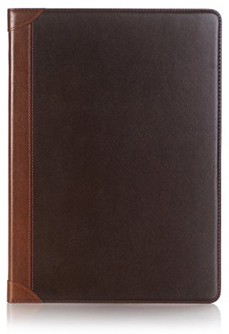 iPad Pro-1.2. (12,9'') 2017 2015 Hülle, DMaos Vintage Buch Kunstleder Smart Cover, Auto Sleep/Wake, Business Dokumenten- und Kartenhalter – Braun