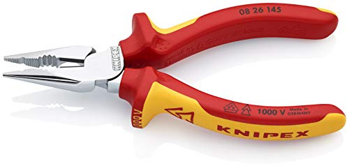 KNIPEX - 08 28 145 US Tools - Alicates combinados de punta de aguja, aislamiento de 1000 V (0828145US)