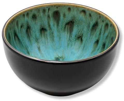 NAMAI - Set di 4 Ciotole Colazione, Stile Distintivo, 450 ML, Porcellana, Adatte in Lavastoviglie e Microonde, Ciotole Per Antipasti