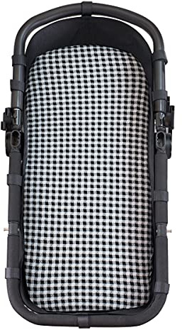 JYOKO Kids Sábana para Capazo de Algodón, Ajustable con elástico para Moisés, Carrito de Bebé, Cochecito y Silla de Paseo (Vichy)