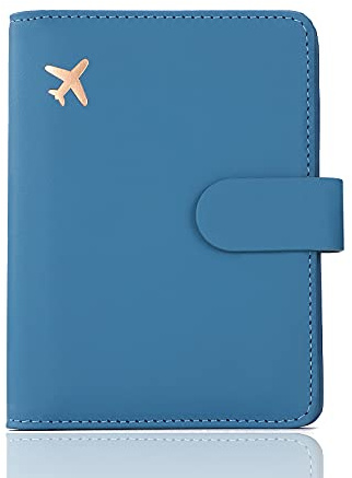 Melsbrinna Reisepasshülle aus Premium-Leder, wasserdichte RFID-Schutzhülle mit Stifthalter, Reisepasshülle für Damen und Herren, 0.67 x 4.72 x 5.7 inches, Einfachheit