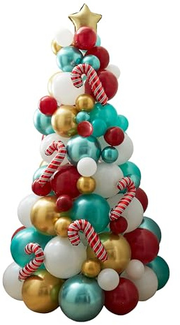 Ginger Ray Palloncino a forma di bastoncino di zucchero per albero di Natale