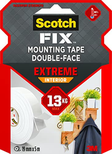 Scotch Fix Extreme Nastro per montaggio da interni , 19 mm x 5 m, 1 rotolo/confezione