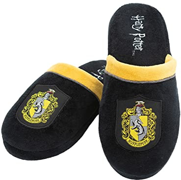 Funidelia Zapatillas de estar por casa Hufflepuff - Harry Potter para hombre y mujer, Licencia Oficial, Talla 37-41, Hogwarts, Magos. Merchandising para regalar en Navidad y Cumpleaños.