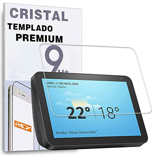 REY Pellicola salvaschermo per Echo Show 8 1ª Gen, Pellicole salvaschermo Vetro temperato, di qualità Premium