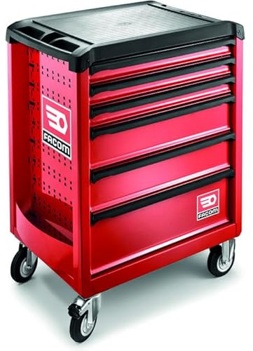 Facom Servante roulante roll m3 rouge facom 6 tiroirs - roll.6m3pf