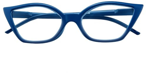 Kodilin Lesebrille für Damen, Anti-Blaulicht, Cat Eye, PC-Brille mit Federscharnier, 1.0 1.5 2.0 2.5 3.0 3.5