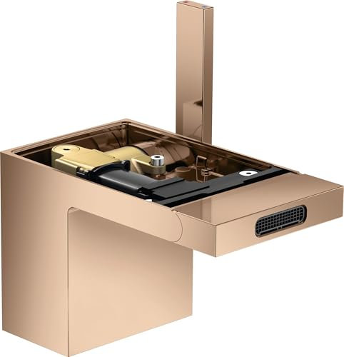 hansgrohe AXOR MyEdition Einhebel-Bidetmischer mit Push-Open Ablaufgarnitur, ohne Platte, 47212300, Farbe: Polished Red Gold