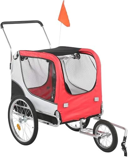 fahrrad anhänger Fahrradanhänger Lässt Sich In Einen Kinderwagen, Einen Jogger, Einen Um 360 Grad Drehbaren Kinderwagenwagen For Haustiere Umwandeln, 2-in-1-Design-Fahrradanhänger, Oxford-Stoff, Wasch