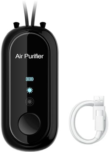 GiReich Purificador de Aire Portátil, Purificador de Aire Personal Recargable para Cuello Colgante, Generador de Iones Negativos de 120 Millones de Iones Negativos, Contra Gérmenes y Alérgeno