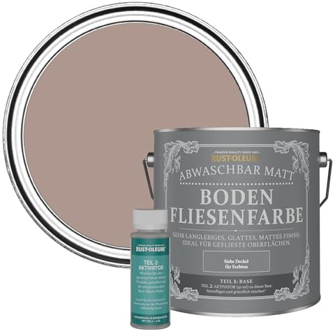 Rust-Oleum Pink Washable Matt Floor Tile Paint, Matt Finish - Haversham 2.5L