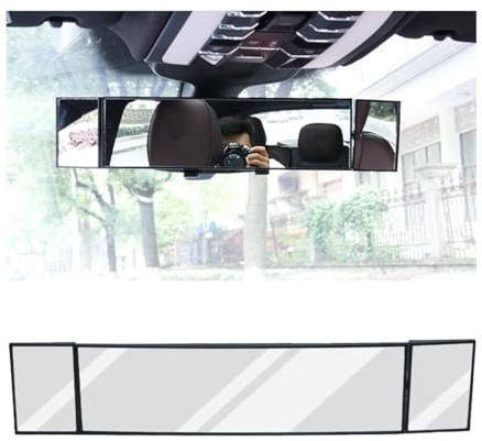 Ohleats Car Rearview Mirrors, 15 Anti-Glare Panoramic Extended Rear View Mirrors, HD Interior Clip-on Wide Angle Convex Curve Rearview Mirrors, Universal Car Accessories