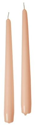 Cereria di Giorgio Risthò Candele Coniche per Candeliere, Cera, Cipria, 2.2 x 25 cm