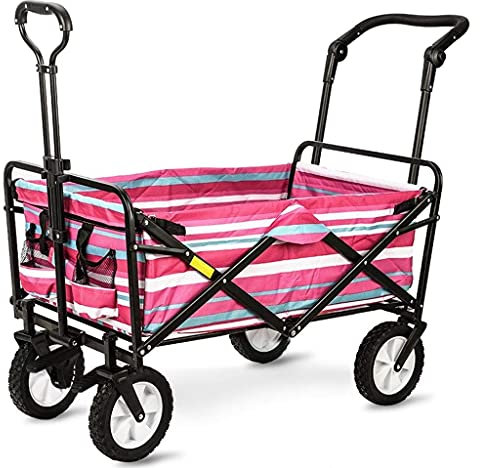 CRBUDY Chariot de Jardin Pliant Robuste, Chariot Pliant, Chariot à Traction Pliable, Chariot à Main, Chariot de Plage, Chariot Pliant, Camion, brouette