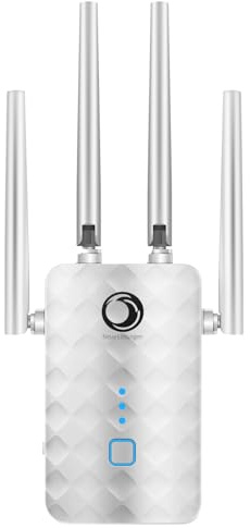 NEUE LÖSUNGEN Repetidor WiFi HS-Pro 2.4GHz (300 Mbps), Amplificador Señal WiFi, Extensor de Rango, Mesh, Puerto Ethernet, Alta Potencia, Fácil Instalación WPS, Blanco