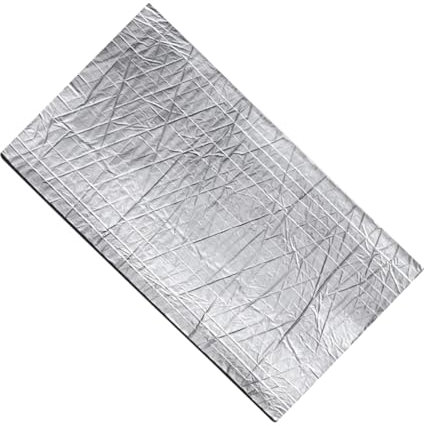 COSMEVIVI Coton Insonorisant Voiture 50x30cm Feuille Aluminium 10mm Lot 6 Pièces Isolation Phonique Thermique Pour Chauffage Automobile Et Murs Cible Conducteurs Hiver Été